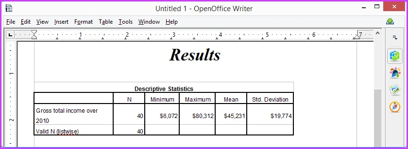 SPSS Data Editor Window