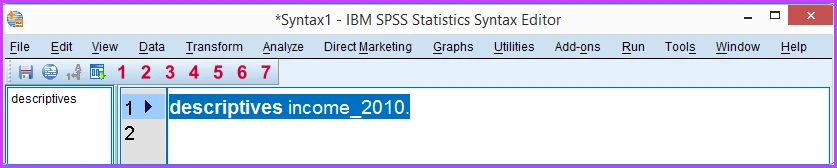 SPSS Data Editor Window